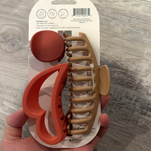 BNWT Kitsch 3-pc assorted hair claw clip set! - Picture 2 of 2